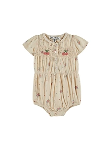 Smocked Printed Jumpsuit