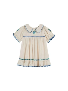 Emile Et Ida Embroidered Ruffle Dress
