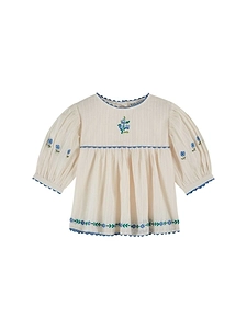 Emile Et Ida Embroidered Scalloped Blouse