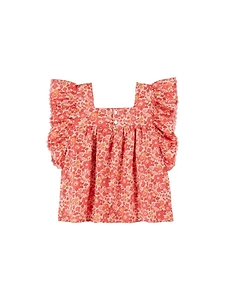 Emile Et Ida Liberty Ruffled Floral Top