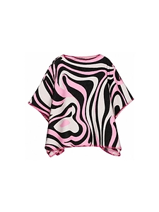 Emilio Pucci Junior Iride Printed Boat Neck Poncho