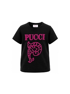 Emilio Pucci Junior Logo Embroidered Crewneck T-Shirt