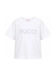 Emilio Pucci Junior Logo Embellished Crewneck T-Shirt