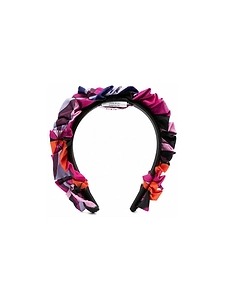 Emilio Pucci Junior Marmo-Printed Satin Headband