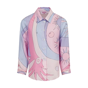 Emilio Pucci Junior Printed Curved Hem Shirt