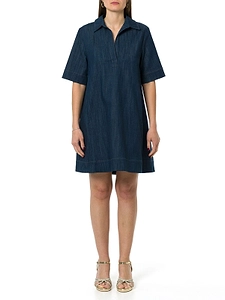 Emme Marella A-Line Short Flared Denim Dress