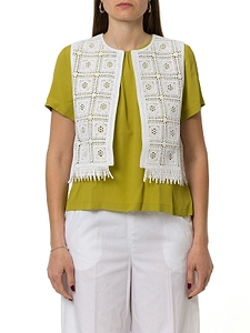 Emme Marella Crochet-Knit Gilet