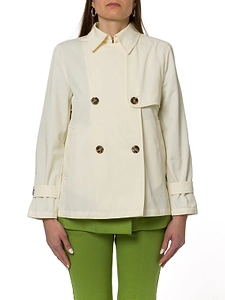 Emme Marella Double-Breasted Water-Repellent Gabardine Trench Coat