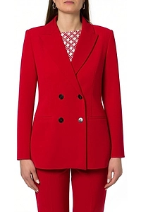 Emme Marella Double-Breasted Stretch Blazer