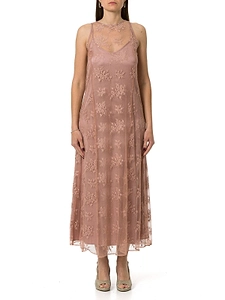 Emme Marella Mauve Lace Long Dress