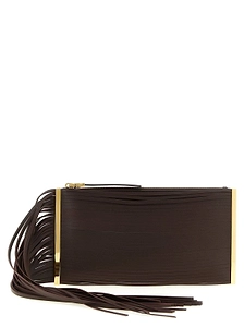 Fringed Chain Clutch Bag