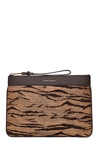 Elisabetta Franchi Pattern-Printed Zipped Clutch Bag