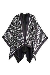 Emporio Armani All-Over Patterned Open Front Poncho