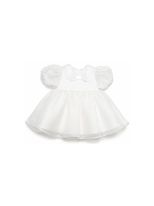 Elisabetta Franchi La Mia Bambina Bow-Detail Puff-Sleeve Flared Dress