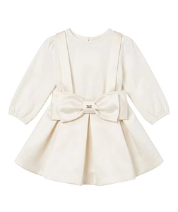 Elisabetta Franchi La Mia Bambina Bow-Detailed Long Sleeved Dress