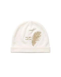 Elisabetta Franchi La Mia Bambina Logo Embroidered Beanie