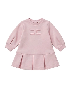 Elisabetta Franchi La Mia Bambina Logo Embroidered Long-Sleeved Dress