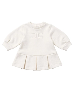 Elisabetta Franchi La Mia Bambina Logo Embroidered Long-Sleeved Dress