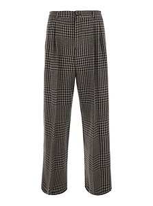 Emporio Armani Checked Pleated Trousers