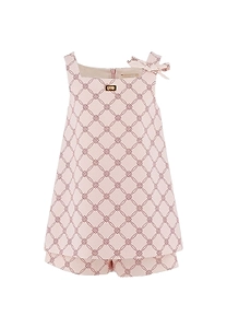 Elisabetta Franchi La Mia Bambina Logo Plaque Sleeveless Playsuit