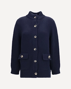 Ella High Neck Buttoned Cardigan