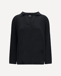 Ella Polo Collar High-Low Sweater