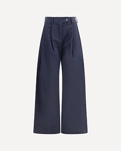 Ella Wide-Leg Pleated Pants