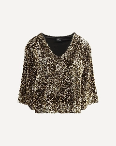 Ella Sequined V-Neck Top