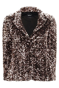 Ella Single-Breasted Sequin Blazer