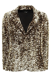 Ella Single-Breasted Sequin Blazer