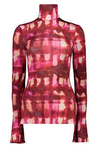 Ellery Abstract Print Turtleneck Top