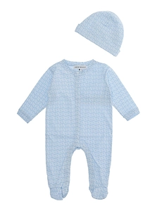 Emporio Armani Kids Monogram Footed Onesie