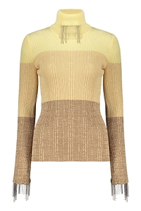Ellery Color-Block Turtleneck Knitted Sweater