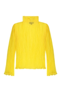 Ellery Crinkled High-Neck Top