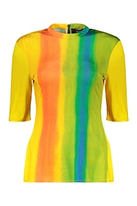 Degradé Print Fitted Top