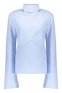 Ellery Draped High-Neck Top