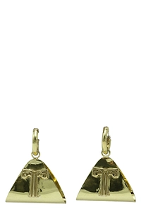 Ellery Embossed Triangle Drop Earrings