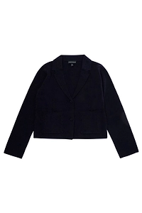 Emporio Armani Kids Single-Breasted Knit Blazer