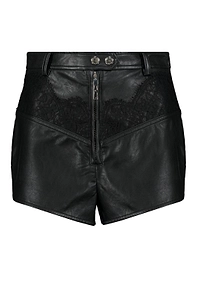 Ellery High-Waist Lace Detail Shorts