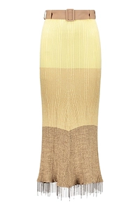 Ombre Ribbed Knitted Skirt