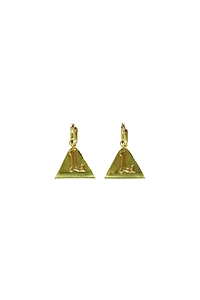 Ellery Logo Triangle Drop Earrings