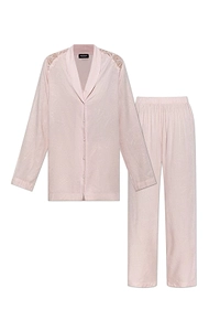 Emporio Armani Lace-Trim Floral Pyjamas