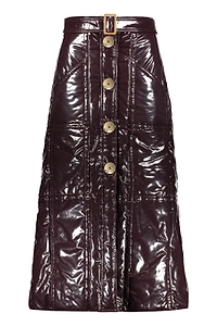 Ellery Quilted Belted Button-Front Skirt