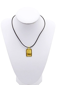 Rectangular Aquarius Pendant Necklace