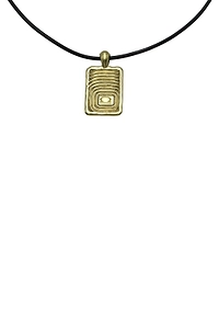 Ellery Rectangular Zodiac Pendant Necklace
