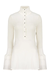 Ellery Ribbed High-Neck Knitted Top
