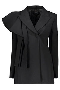 Ellery Ruffled One-Button Blazer