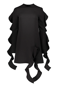 Ellery Ruffled-Sleeve Mini Dress