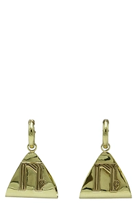 Sculpted Triangle Drop Earrings