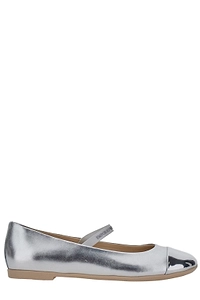 Emporio Armani Kids Laminated Strap Ballerinas